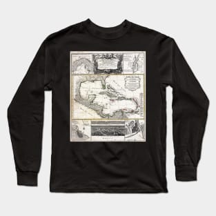 Old map of the Caribbean Long Sleeve T-Shirt